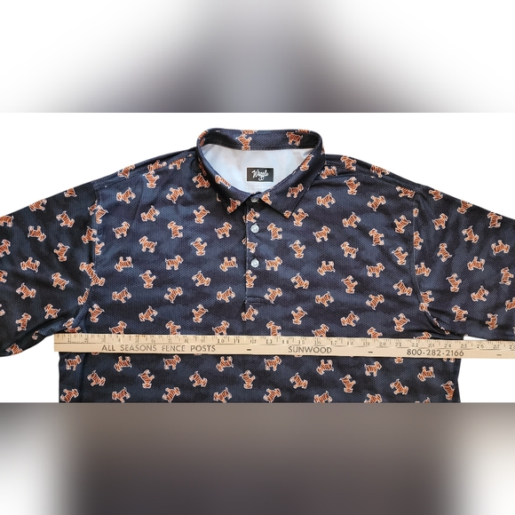 Waggle The GOAT Collection Golf Polo Shirt Mens 2XL Tiger Woods Print - Picture 6 of 10